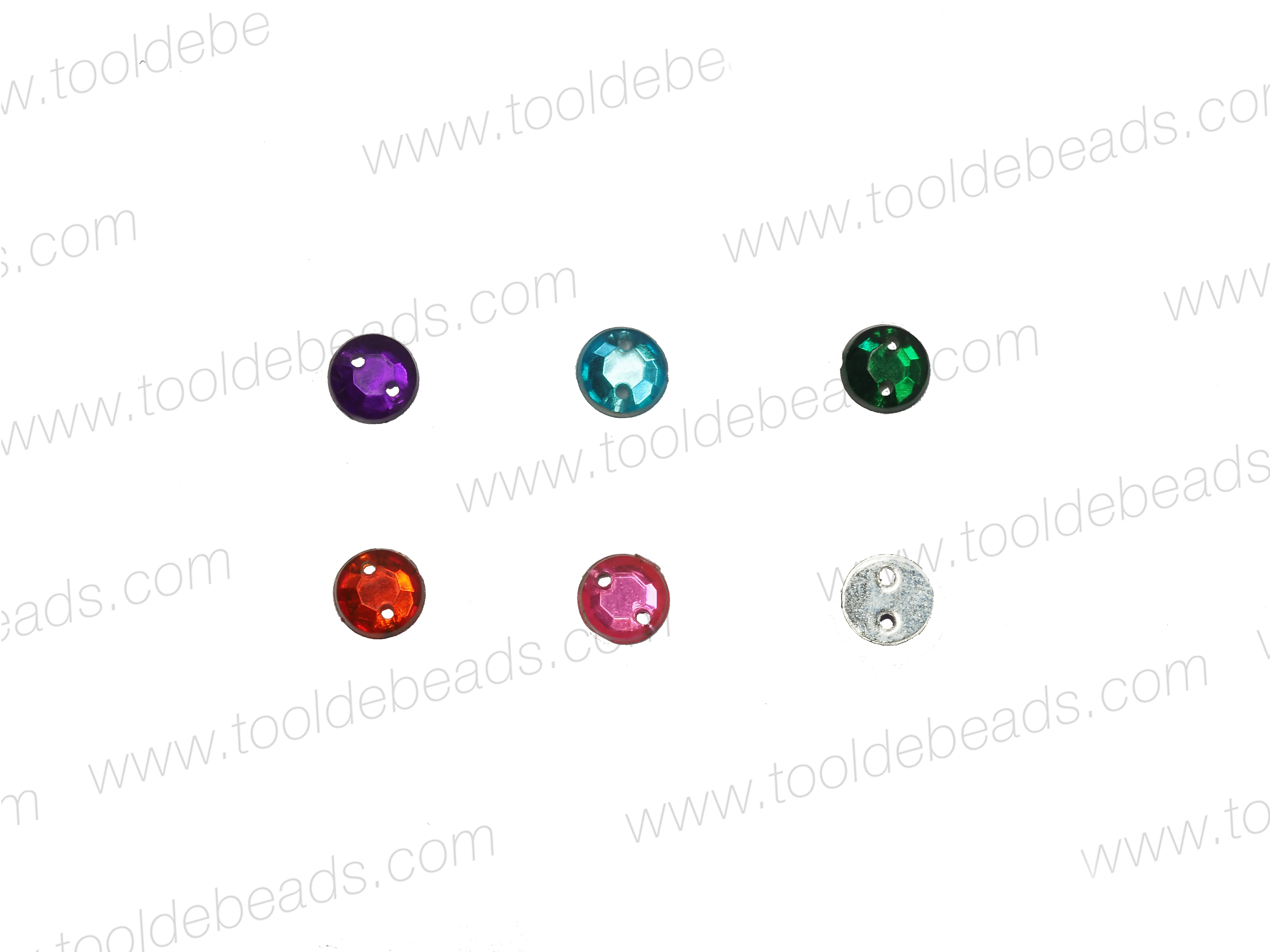 เพชรครึ่งซีก 2รู 6มม. (10 กรัม) SKU-08096