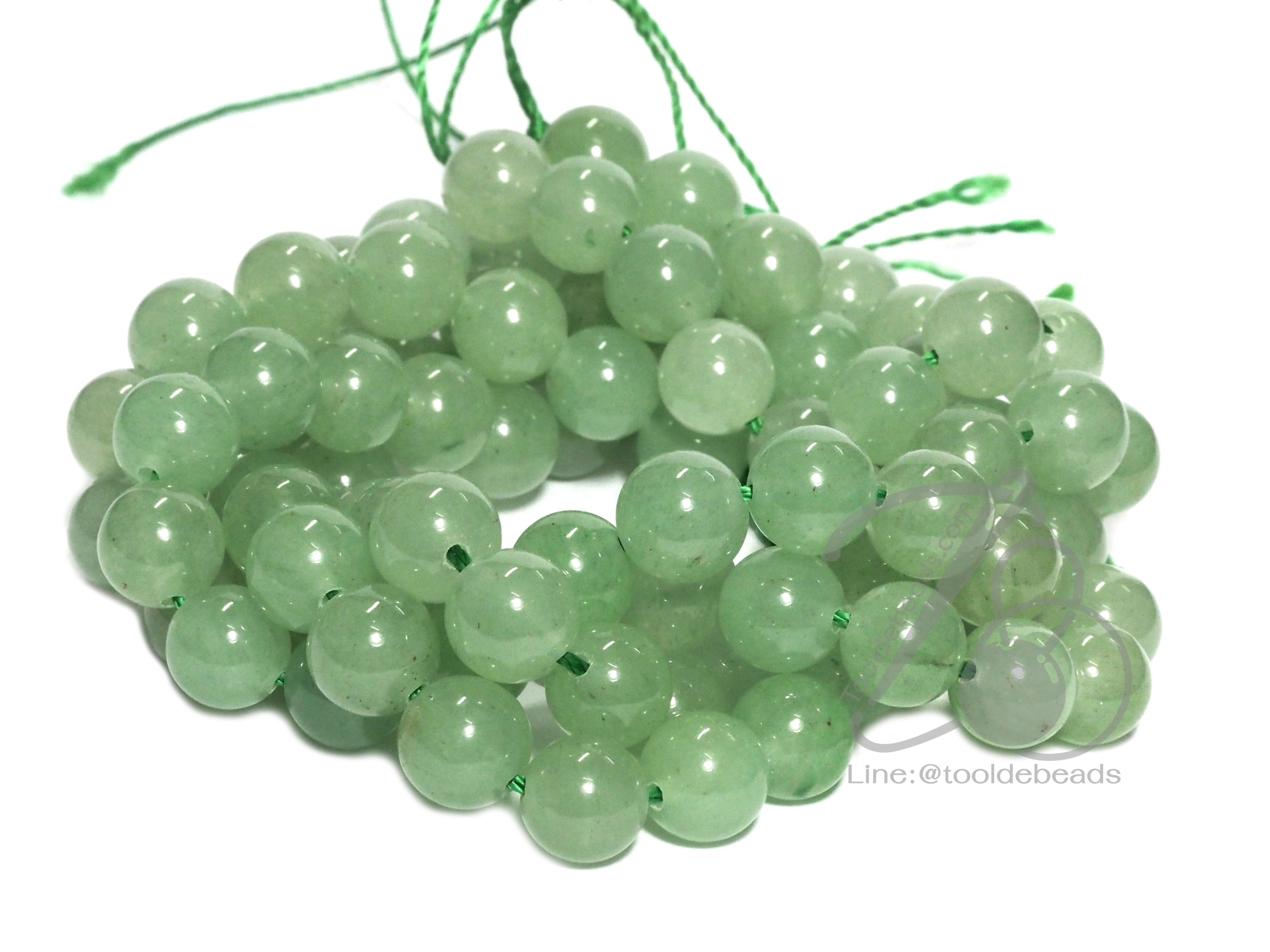 หิน Aventurine 8มม. (47 เม็ด) SKU-00971