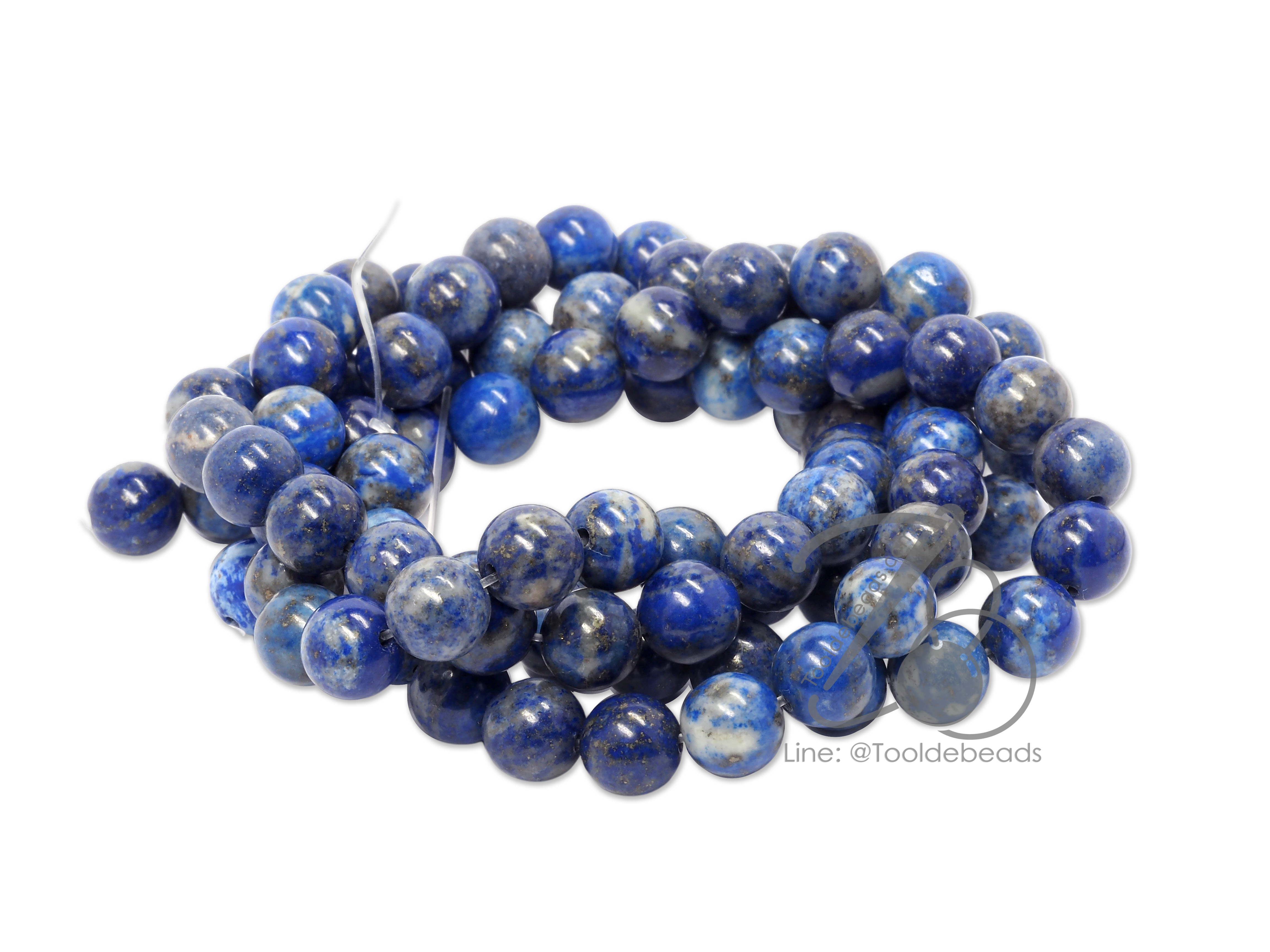 หิน Lapis Lazuli 8มม. (47 เม็ด) SKU-01231