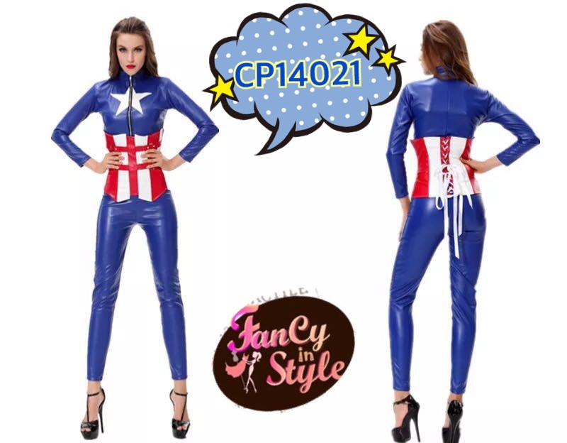 Catain America cosplay for women/ชุดคอสเพลย์กัปตันอเมริกาสำหรับผู้หญิง