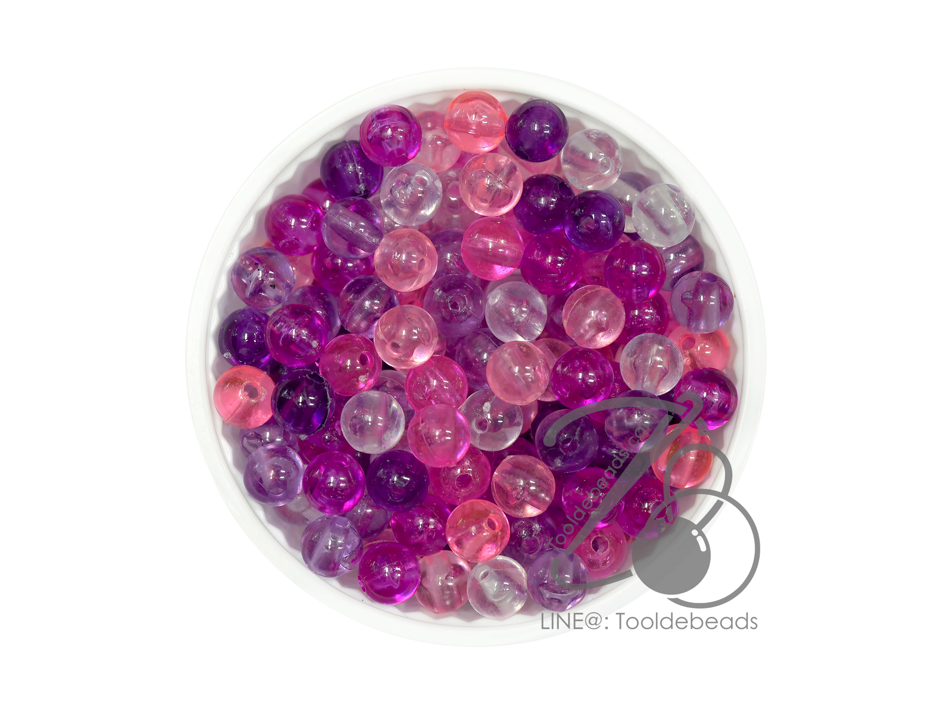 ลูกปัดกิโล ตราเสือ 6มม. สีผสม (15 กรัม) SKU-13711
