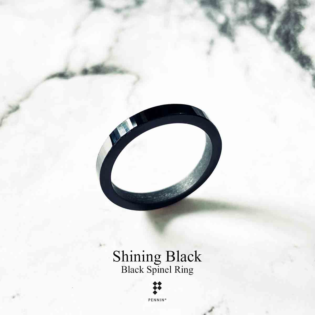 [SALE 20%] แหวนนิลล้วนShining Black Ring เจียระไนแท่งเหลี่ยมรอบวง หน้าบาง 3 มม. สวย เปล่งประกาย