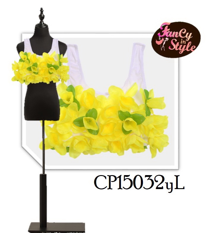International Costume/Flowers bra/บราแต่งดอกไม้ สีเหลือง
