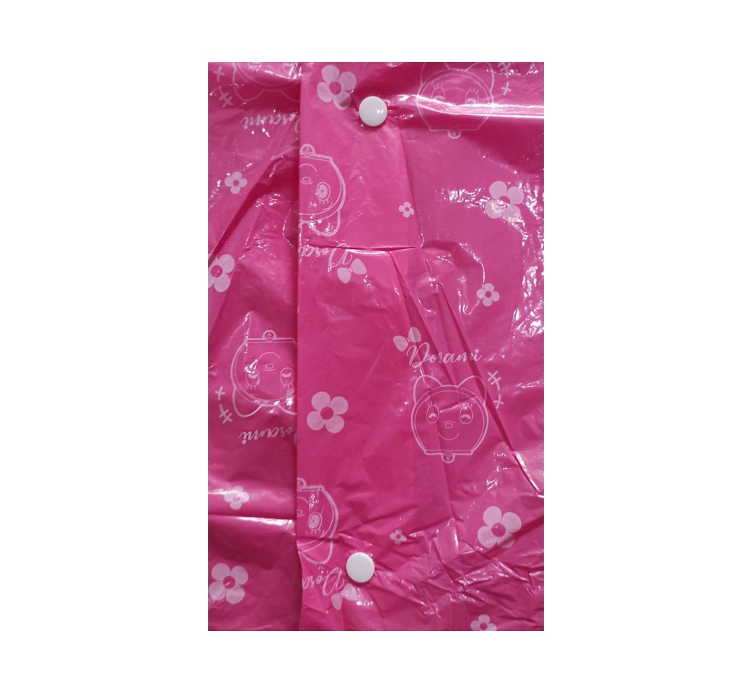 ชุดกันฝนเด็กพร้อมส่งสีชมพูกระดุมชั้นนอกลายการ์ตูนDoraemonโดราเอม่อน ลิขสิทธิ์แท้