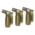 ไฟแช็คไอพ่น ไฟฟู่ หัวพ่น คุณภาพสูง ให้ไฟเสถียร สม่ำเสมอ ปรับระดับได้ วัสดุเหล็ก สีทอง รูปทรงสวยหรู นำสมัย เติมแก๊สได้ พร้อมใช้ 3 ชิ้น