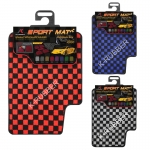 K-RUBBER พรมปูพื้นรถยนต์ลายตารางหมากรุก ขนาดFree Size ชุด 5 ชิ้น (มี3สี)