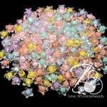 ลูกปัดอะคริลิค 10มม. ลายดาวเจียสอดไส้ คละสีใส (10 กรัม) SKU-13394