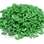 ลูกปัดอะคริลิค 7*14มม. ลายใบไม้คู่ สีหวาน สีเขียว (70 กรัม) SKU-14282