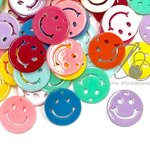 จี้อะคริลิค 20มม. ลายหน้ายิ้มแบน (100 ชิ้น) SKU-12788