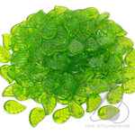 จี้อะคริลิค 9*14มม. ลายใบไม้ สีเขียวใส (10 กรัม) SKU-17766