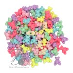 ลูกปัดอะคริลิค 12*14มม. ลายหมี คละสีหวาน (500 กรัม) SKU-12205