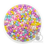 OK Brand ลูกปัดเม็ดทราย 8/0 โทนด้าน คละสียูนิคอร์น (100 กรัม) SKU-14321