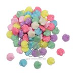 ลูกปัดอะคริลิค 14มม. ลายหอยเชลล์ คละสีหวาน (500 กรัม) SKU-12107