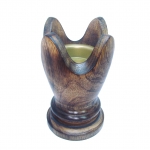 เตาเผาไม้หอม เตาเครื่องหอม ไม้กฤษณา ไม้จันทน์ กำยาน มดยอบ ชิ้นไม้ ยางไม้เรซิ่น ทำจากไม้เนื้อแข็งแท้100% เคลือบเงา 2 ชั้น เนื้อเดียวทั้งชิ้น พร้อมถ้วยรองทองเหลืองแท้ สวยหรู แข็งแรง ทนทาน