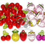 จี้อะคริลิค 20มม. ลายผลไม้ (10 ชิ้น) SKU-15332