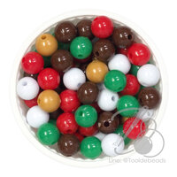 ลูกปัดกิโล ตราเสือ 8มม. สีผสม 39 (100 กรัม)