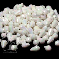 คริสตัลพลาสติก 8*12มม. หยดน้ำ สีขาวขุ่น (70 กรัม)