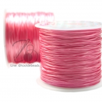 ไหมยืด เส้นแบน สีโอรสเข้ม (50 หลา)