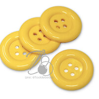 กระดุม 50/4 50มม. ขอบกลม สีเหลืองเข้ม (144 เม็ด)