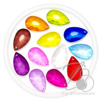 จี้หยดน้ำ 23มม. สีใส (100 กรัม)