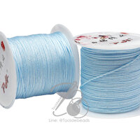 ไหมญี่ปุ่น 0.8มม. สีฟ้าพาสเทล (18 หลา)