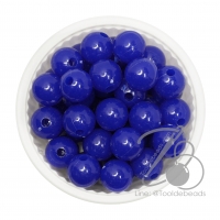 ลูกปัดกิโล ตราเสือ 10มม. สีสด สีน้ำเงิน (100 กรัม)