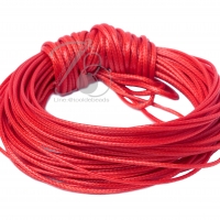 เชือกคอตตอน 1มม. เนื้อเงา สีแดง (10 หลา)