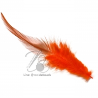 ขนนก 13ซม. สีส้ม (15 ชิ้น)