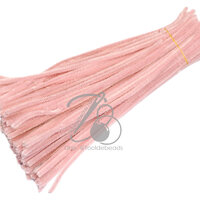 ลวดกำมะหยี่ 30ซม. สีชมพูพาสเทล (20 เส้น)