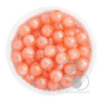ลูกปัดกิโล ตราจระเข้ 8มม. โทนมุก สีส้ม (1 กิโลกรัม)