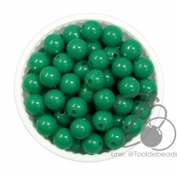 ลูกปัดกิโล ตราจระเข้ 8มม. สีสด สีเขียวเข้ม (1 กิโลกรัม)