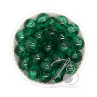 ลูกปัดกิโล ตราเสือ 10มม. สีใส สีเขียวเข้ม (15 กรัม)