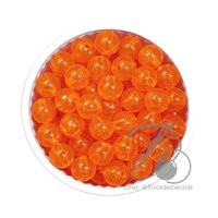 (500 กรัม) ลูกปัดกิโล ตราจระเข้ 8มม. สีใส สีส้มสะท้อน