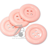 กระดุม 50/4 50มม. ขอบกลม สีส้มอ่อน (144 เม็ด)