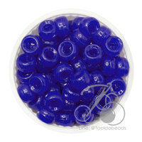 ลูกปัดกิโล ตราจระเข้ กระดูกงู 8มม. สีสด สีน้ำเงิน (100 กรัม)