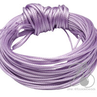 เชือกคอตตอน 1มม. เนื้อเงา สีม่วงพาสเทล (10 หลา)