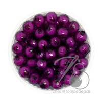 ลูกปัดสาคู 8มม. สีม่วงแดง (500 กรัม)