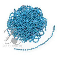 พวงกุญแจ โซ่ไข่ปลา 9ซม. สีฟ้า (30 ชิ้น)