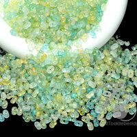 ลูกปัดพลาสติก 6มม. ลายเม็ดถั่ว ทูโทน สีเขียว (450 กรัม)