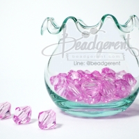 คริสตัลพลาสติก 10มม. สีม่วงหวาน (500 กรัม)