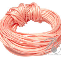 เชือกคอตตอน 1.5มม. เนื้อเงา สีส้มพีช (10 หลา)