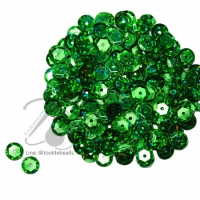เลื่อมจานดิสโก้ 8มม. สีเขียว (100 กรัม)