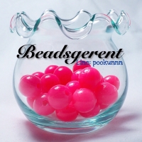 ลูกปัดกิโล ตราเสือ 10มม. สีสด สีโอรสเข้ม (100 กรัม)