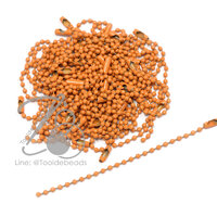 พวงกุญแจ โซ่ไข่ปลา 9ซม. สีส้ม (30 ชิ้น)