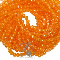 คริสตัลโมดาห์ 6มม. ทรงซาลาเปา สีส้ม (85 เม็ด)