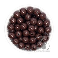 ลูกปัดกิโล ตราจระเข้ 8มม. สีสด สีน้ำตาล (1 กิโลกรัม)