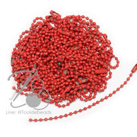 พวงกุญแจ โซ่ไข่ปลา 9ซม. สีแดง (30 ชิ้น)