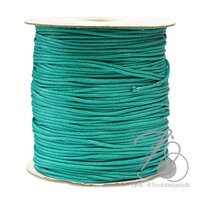 เชือกคอตตอน 1.5มม. เนื้อเงา สีเขียวน้ำทะเล (200 หลา)