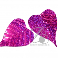 เลื่อมใบโพธิ์ ดิสโก้ 70*96มม. สีชมพู (500 กรัม)