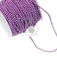 มุกเส้น 3มม. ทรงกลม สีม่วง (50 หลา)
